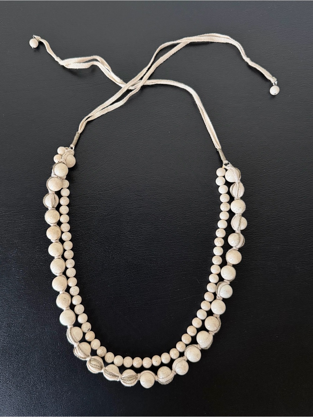 Vintage Double-Strand Bead Necklace